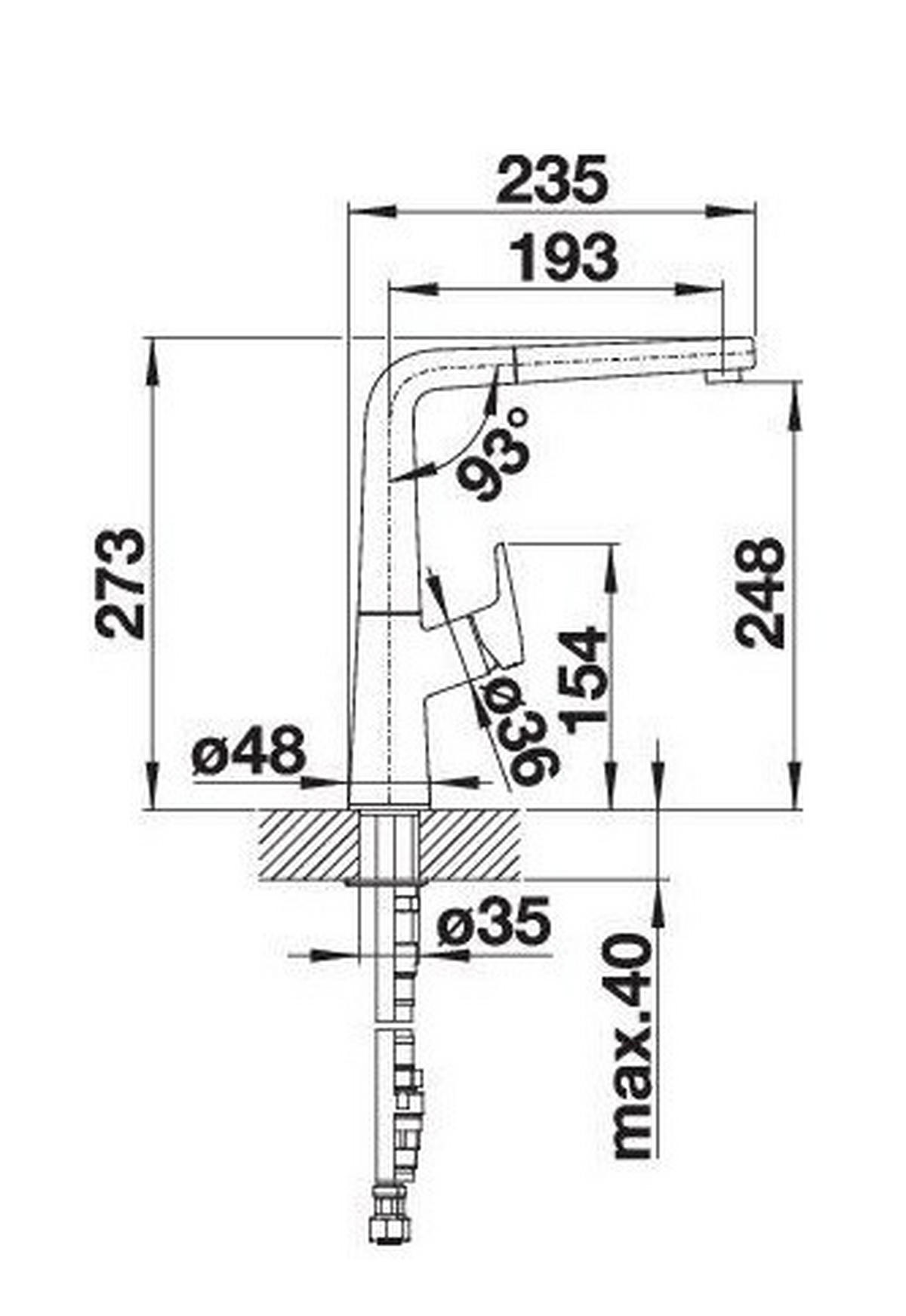 KÜCHENARMATUR 521280  - Weiß, Basics, Stein/Metall (10,1/27,3/23,4cm) - Blanco