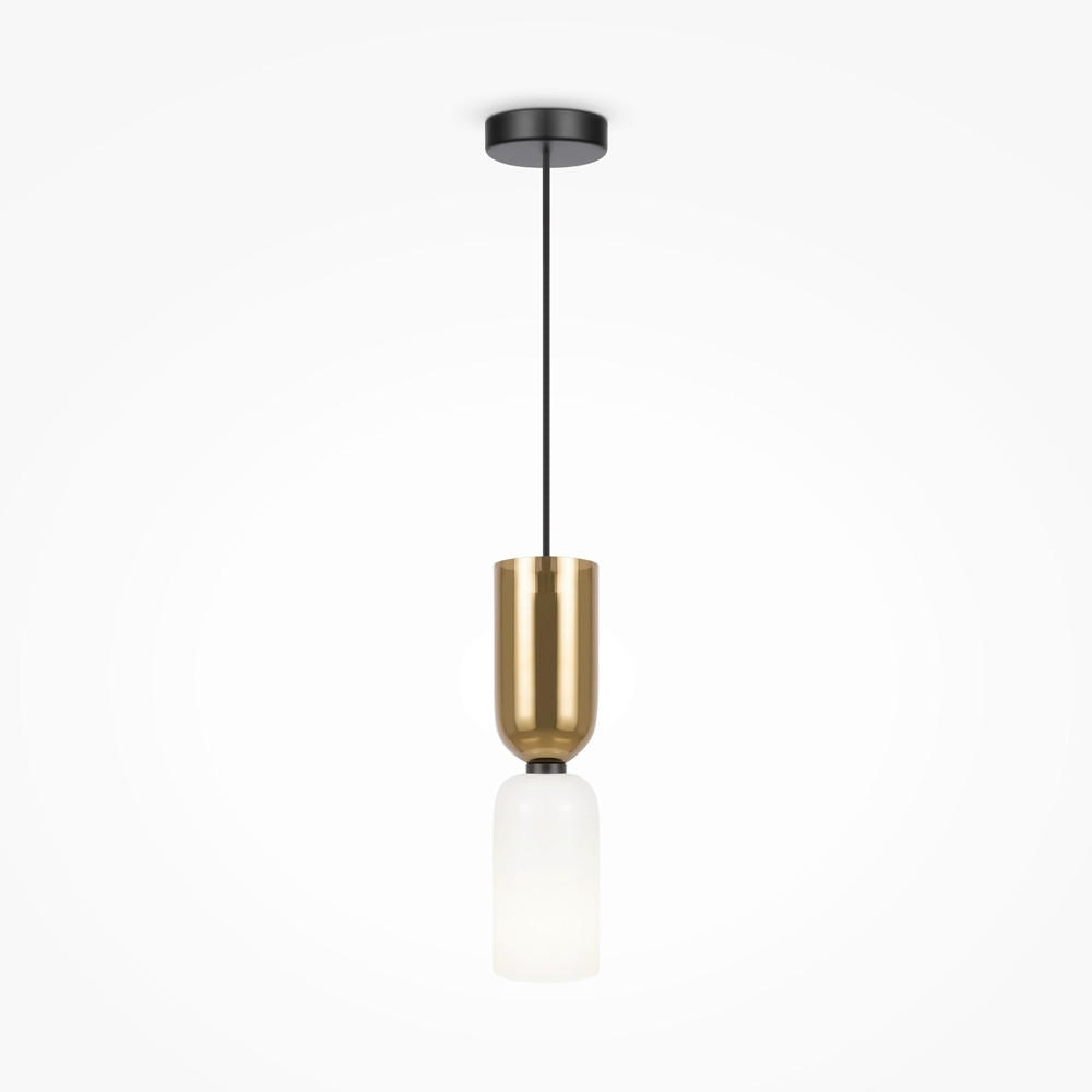 PENDELLEUCHTE 8/44,5 cm  - Goldfarben/Schwarz, MODERN, Glas/Metall (8/44,5cm) - MAYTONI
