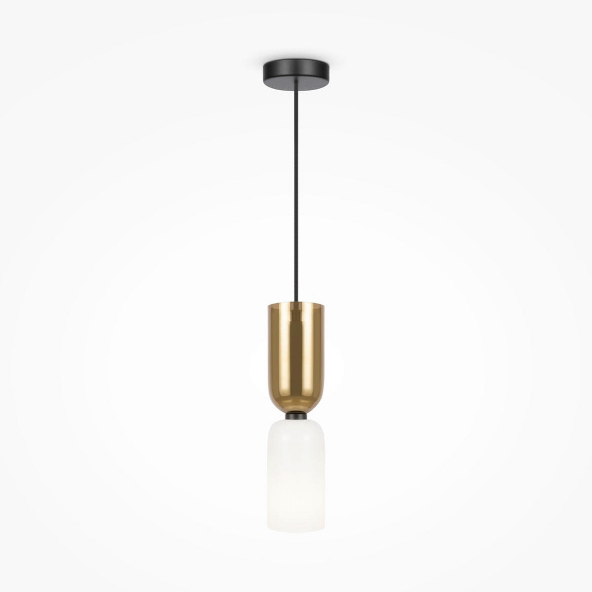 PENDELLEUCHTE 8/44,5 cm    - Goldfarben/Schwarz, Modern, Glas/Metall (8/44,5cm) - MAYTONI