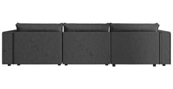 ECKSOFA Anthrazit Webstoff Zierkissen, Rückenkissen, Rücken echt  - Anthrazit/Schwarz, MODERN, Kunststoff/Textil (153/350cm) - Xora