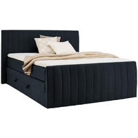 BOXSPRINGBETT 180/200 cm  in Schwarz  - Schwarz, KONVENTIONELL, Kunststoff/Textil (180/200cm) - Boxxx