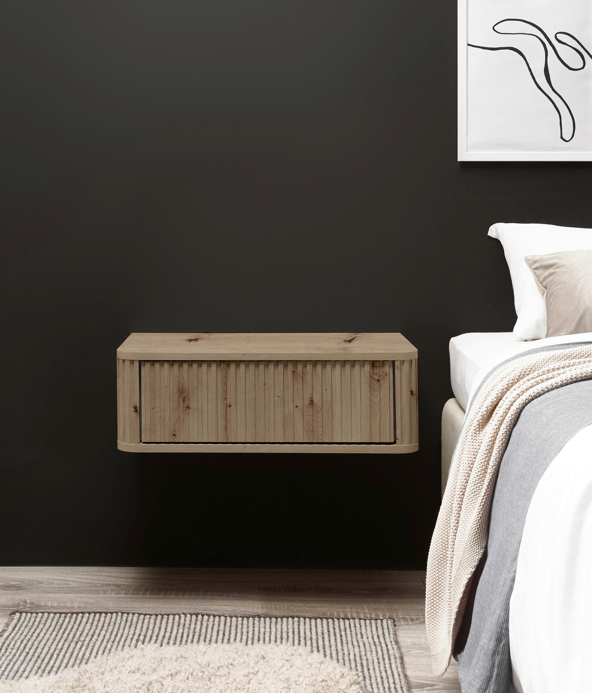 NACHTKÄSTCHEN 63/21/38 cm  in Eiche Artisan  - Eiche Artisan, KONVENTIONELL, Holzwerkstoff (63/21/38cm) - Chameo