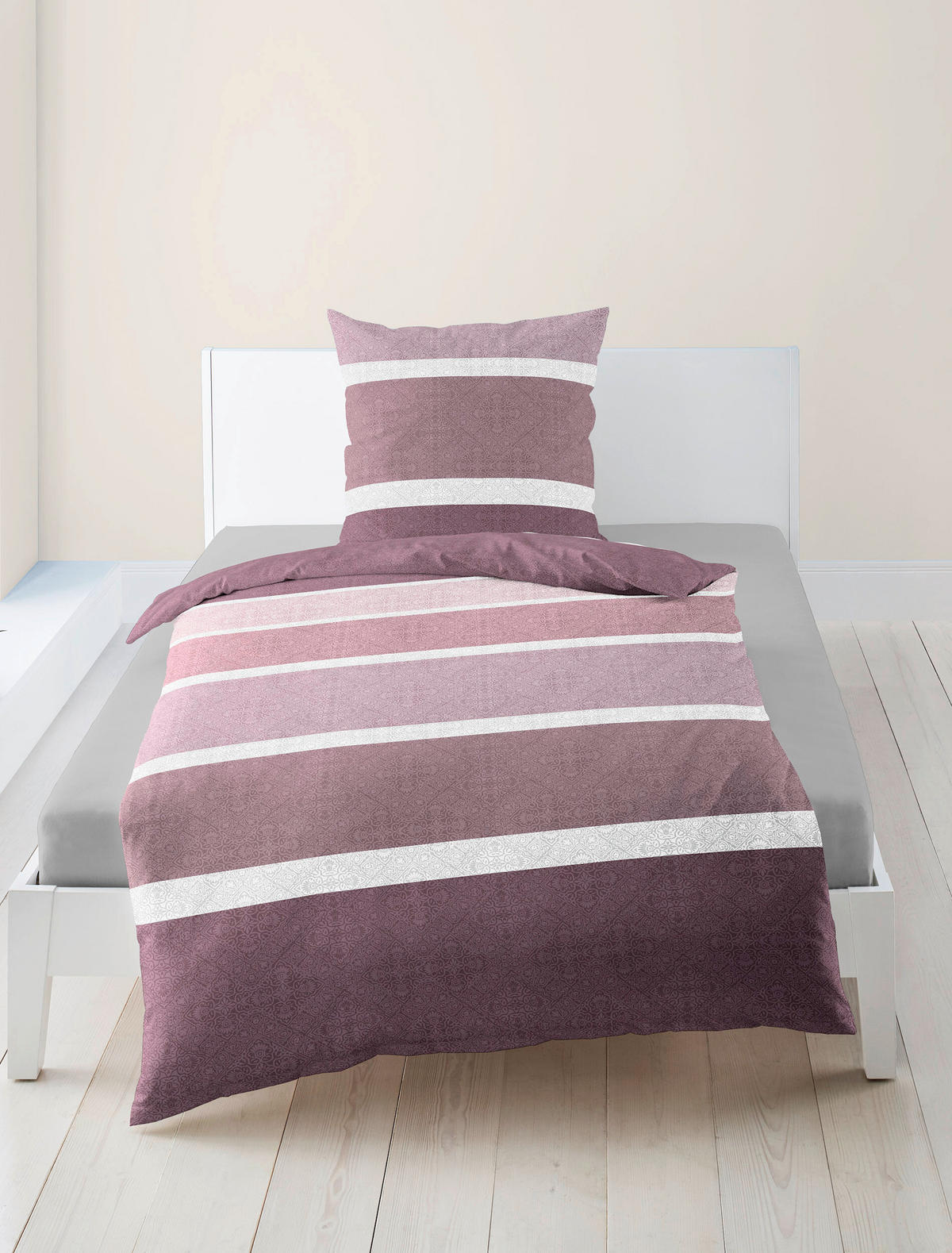 BETTWÄSCHE 2-teilig Makosatin 135/200 cm  - Rot, Design, Textil (135/200cm) - Bierbaum