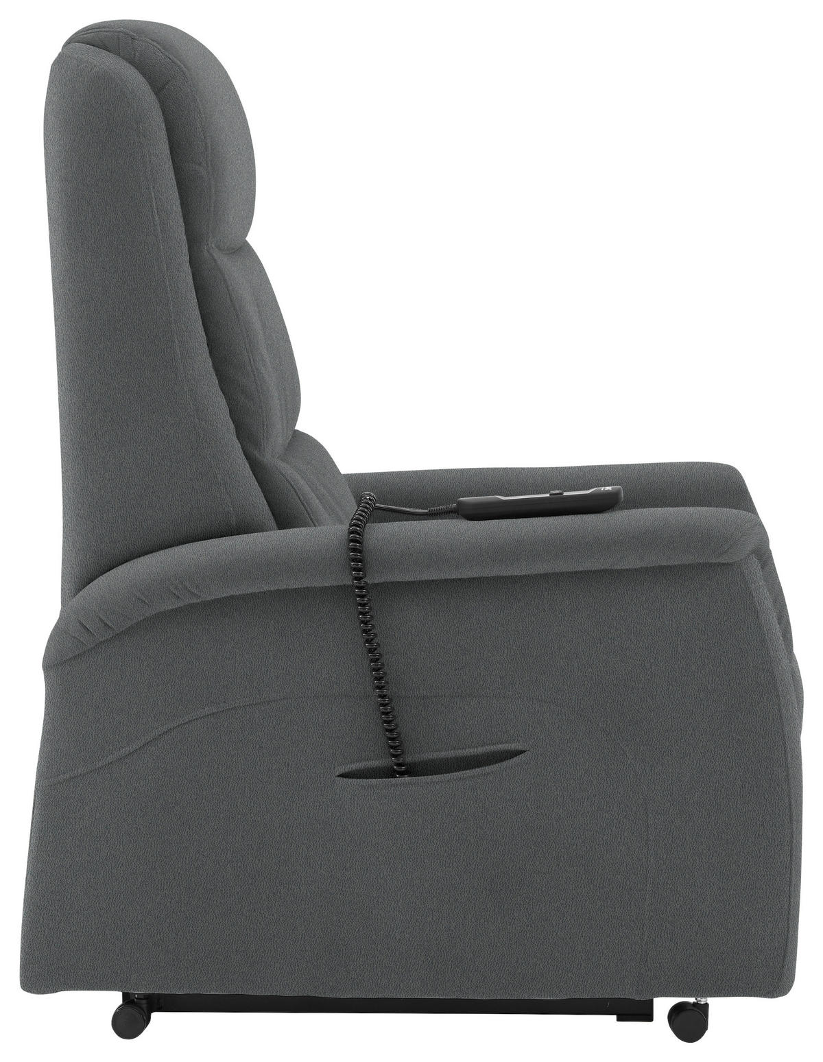 FERNSEHSESSEL Mikrofaser Grau  - Schwarz/Grau, Konventionell, Kunststoff/Textil (70/107/88cm) - Livetastic