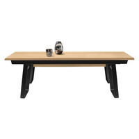 ESSTISCH in Holz, Metall 225-345/100/75 cm  - Eiche Bianco/Schwarz, Design, Holz/Metall (225-345/100/75cm) - TEAM 7