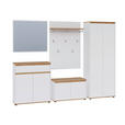 GARDEROBE  in 263,5/193/41,4 cm  - Weiß/Eiche Artisan, MODERN, Holzwerkstoff (263,5/193/41,4cm) - Carryhome