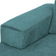 ECKSOFA in Cord Petrol 170/285 cm - Petrol/Schwarz, KONVENTIONELL, Textil/Metall (170/285cm) - Carryhome