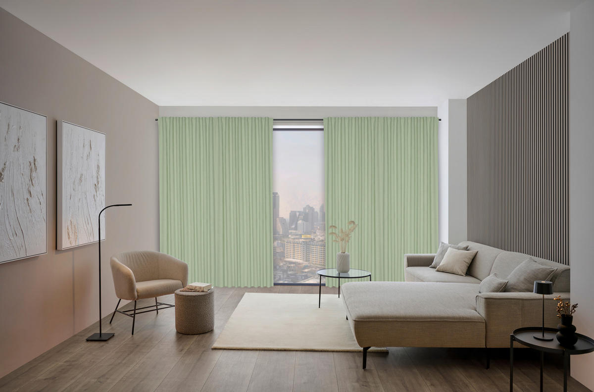 FERTIGVORHANG  Verdunkelung  135/245 cm   - Salbeigrün, KONVENTIONELL, Textil (135/245cm) - Dieter Knoll