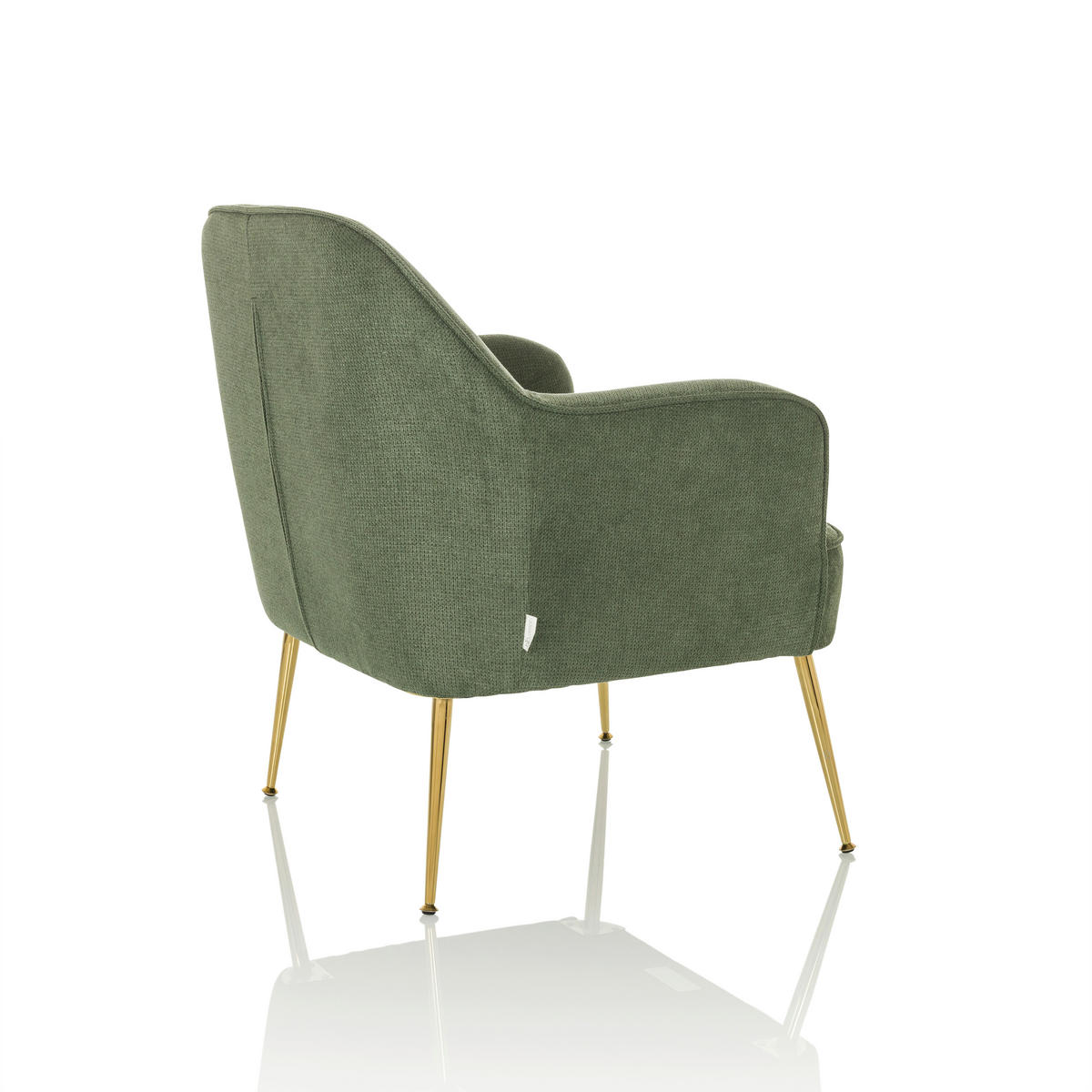 LOUNGEFÅTÖLJ  - grön, Modern, metall/textil (70/82/66cm) - MID.YOU