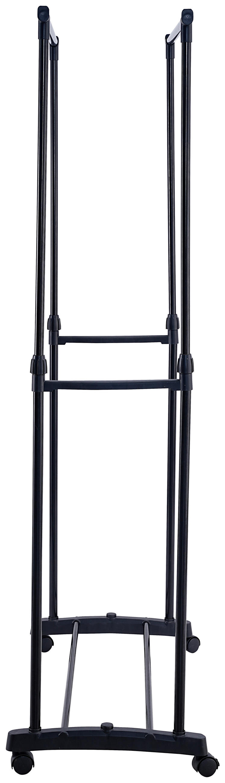 KLEIDERWAGEN in Schwarz 80/90-160/41 cm   - Schwarz, Basics, Kunststoff/Metall (80/90-160/41cm) - Boxxx