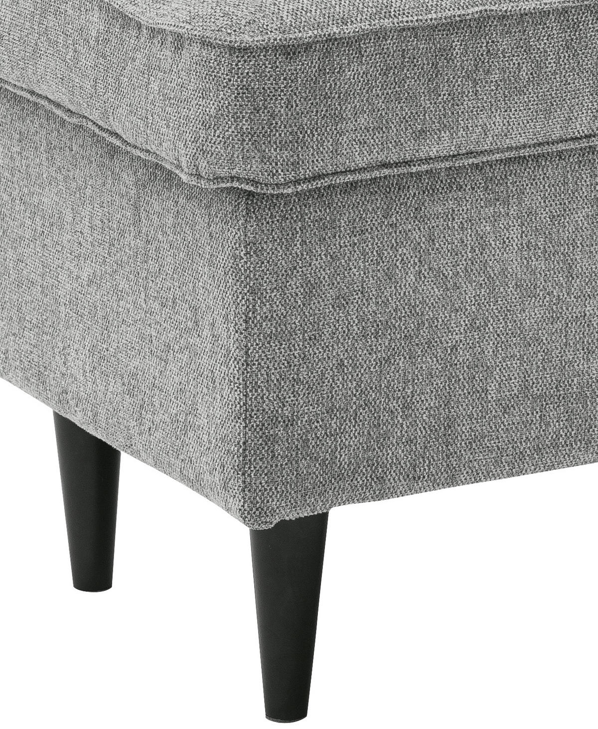 TABURET, textil, kompozitní dřevo, 63/43/42 cm - šedá/černá, Basics, kompozitní dřevo/textil (63/43/42cm) - MID.YOU