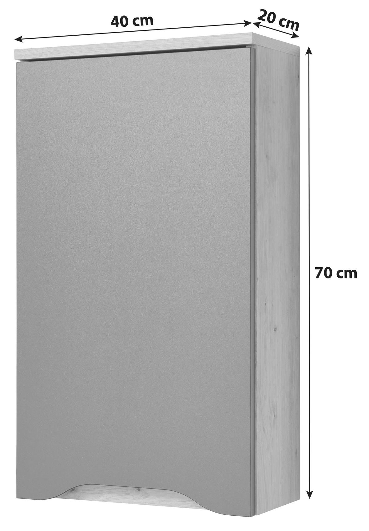 HÄNGESCHRANK 40/70/20 cm  - Eichefarben/Anthrazit, MODERN, Holzwerkstoff (40/70/20cm) - MID.YOU