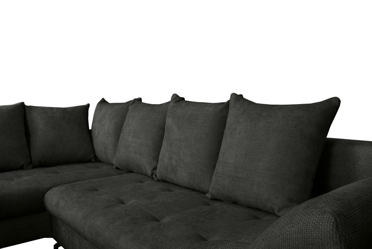 CloseUp von Carryhome ECKSOFA Schwarz Struktur.