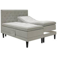 STÄLLBAR SÄNG  i ljusgrå   - ljusgrå/svart, Klassisk, metall/trä (180cm) - Best Price