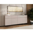 SIDEBOARD  220/80/40 cm 4 Schublade(n)  - Kaschmir/Silberfarben, Design, Holzwerkstoff/Kunststoff (220/80/40cm) - Xora