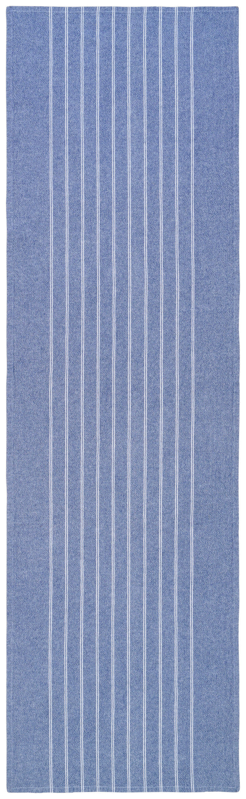 ÚZKY OBRUS, 45/150 cm, modrá, biela - modrá/biela, Basics, textil (45/150cm) - Novel