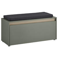 GARDEROBENBANK  in 100/45/40 cm  - Eichefarben/Salbeigrün, Design, Kunststoff/Textil (100/45/40cm) - Modante