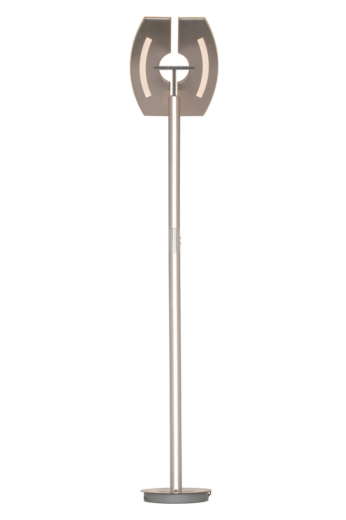 STOJACIA LED LAMPA, 44/38/183 cm - biela/chrómová, Basics, kov/plast (44/38/183cm) - Dieter Knoll