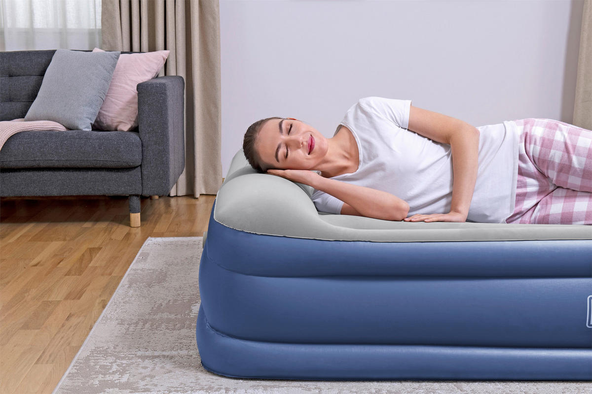 LUFTBETT TRITECH AIR 67630 Hellgrau, Dunkelblau  - Hellgrau/Dunkelblau, KONVENTIONELL, Kunststoff (203/152/46cm) - Bestway