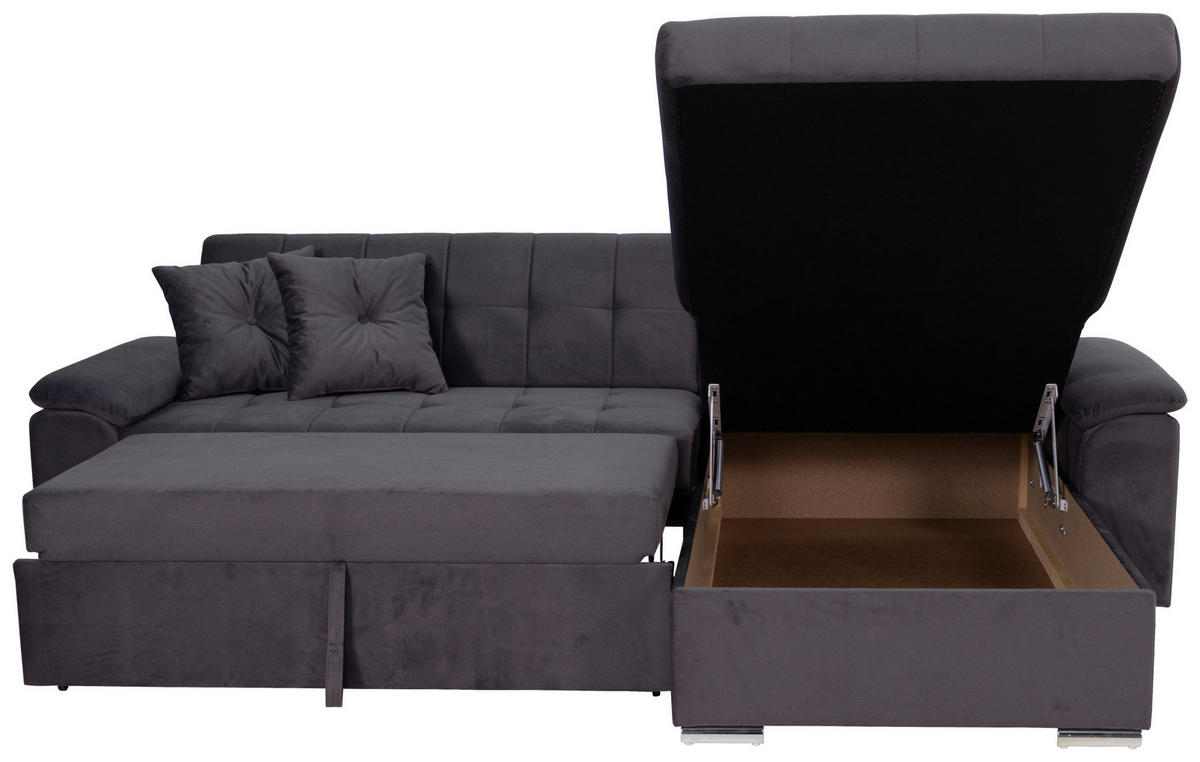 ECKSOFA Grau Zierkissen  - Grau, Trend, Textil (257/167cm) - Livetastic