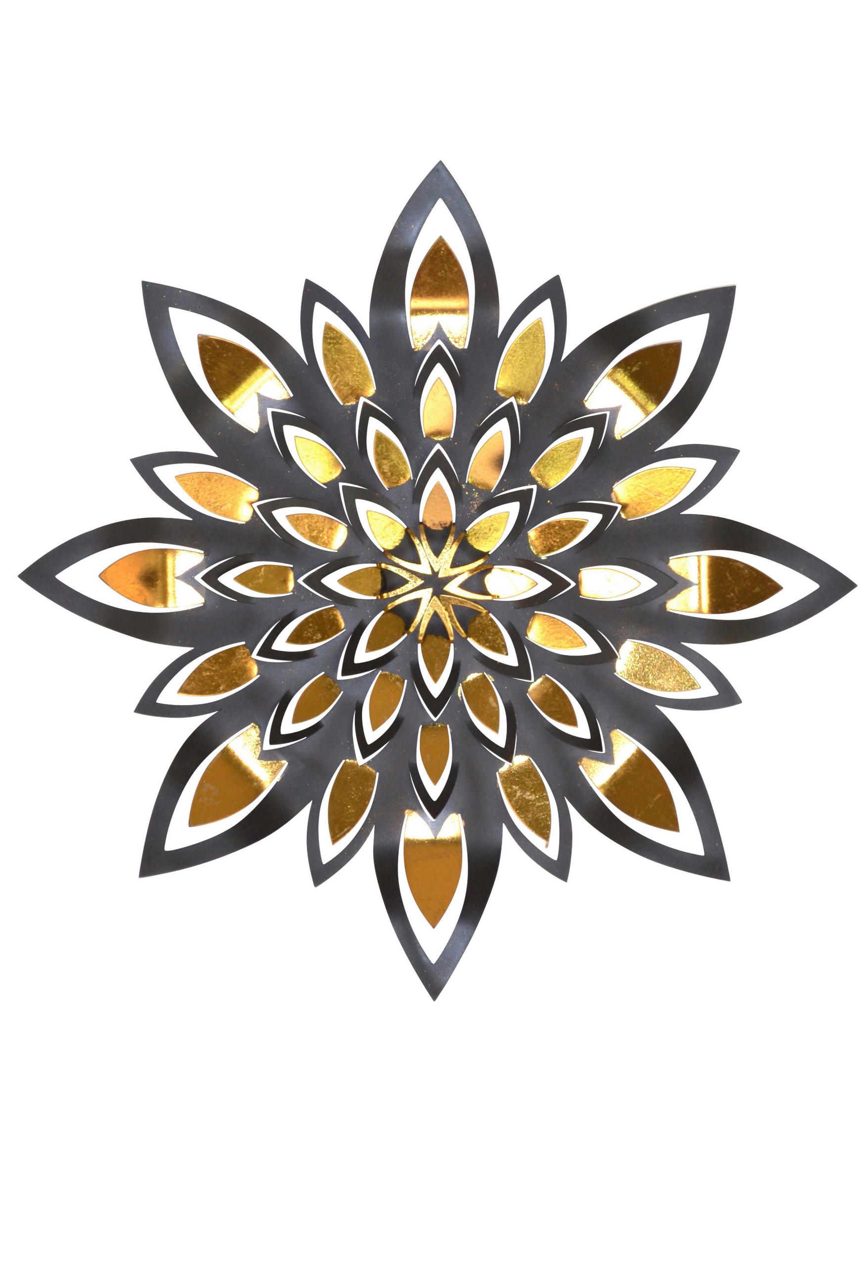 WANDDEKO Metall  - Goldfarben/Schwarz, Design, Metall (5,1/59/59cm) - MID.YOU