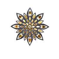 WANDDEKO Metall  - Goldfarben/Schwarz, Design, Metall (5,1/59/59cm) - MID.YOU
