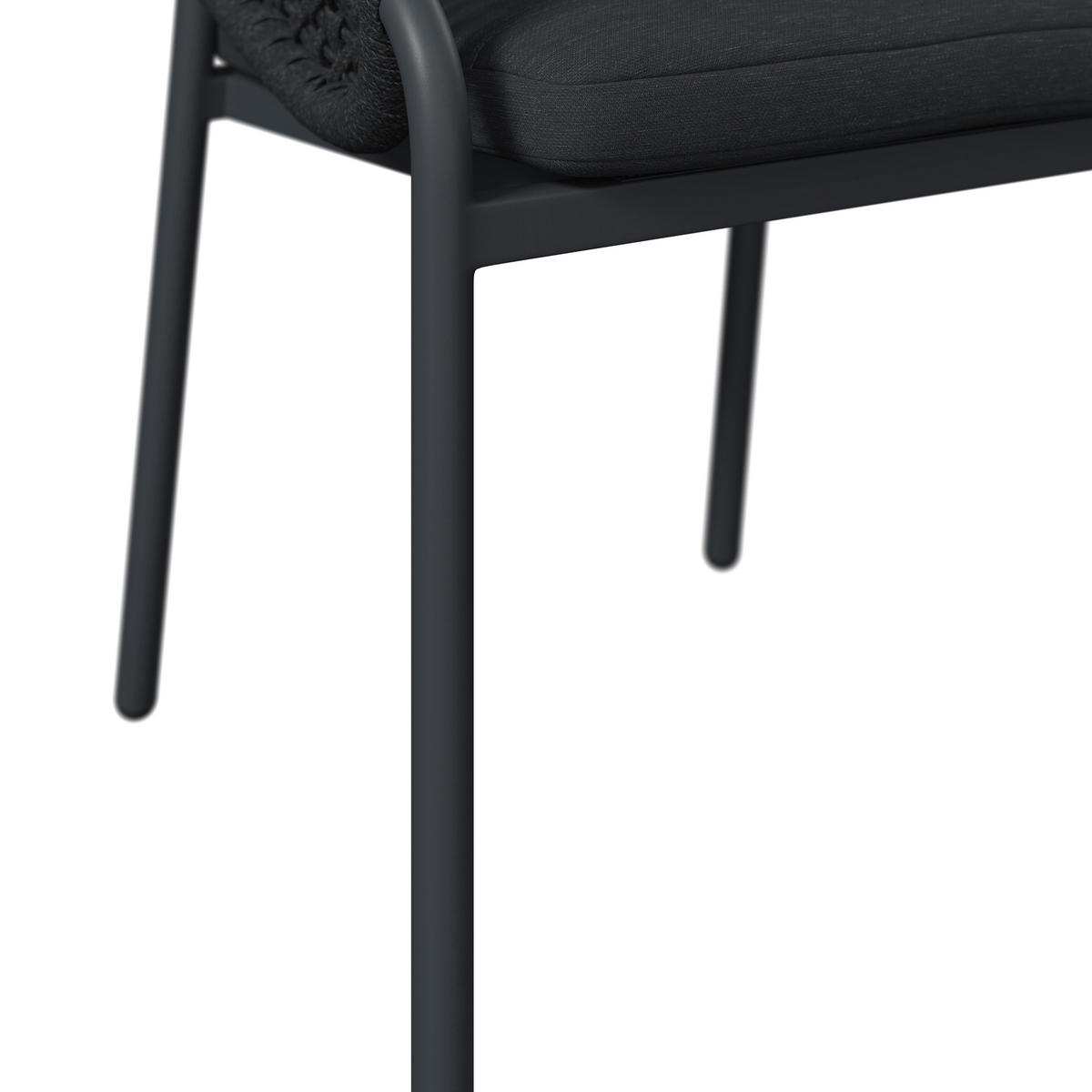 STAPELSESSEL in Metall, Textil Anthrazit, Dunkelgrau  - Dunkelgrau/Anthrazit, LIFESTYLE, Textil/Metall (58/79/62cm) - Amatio