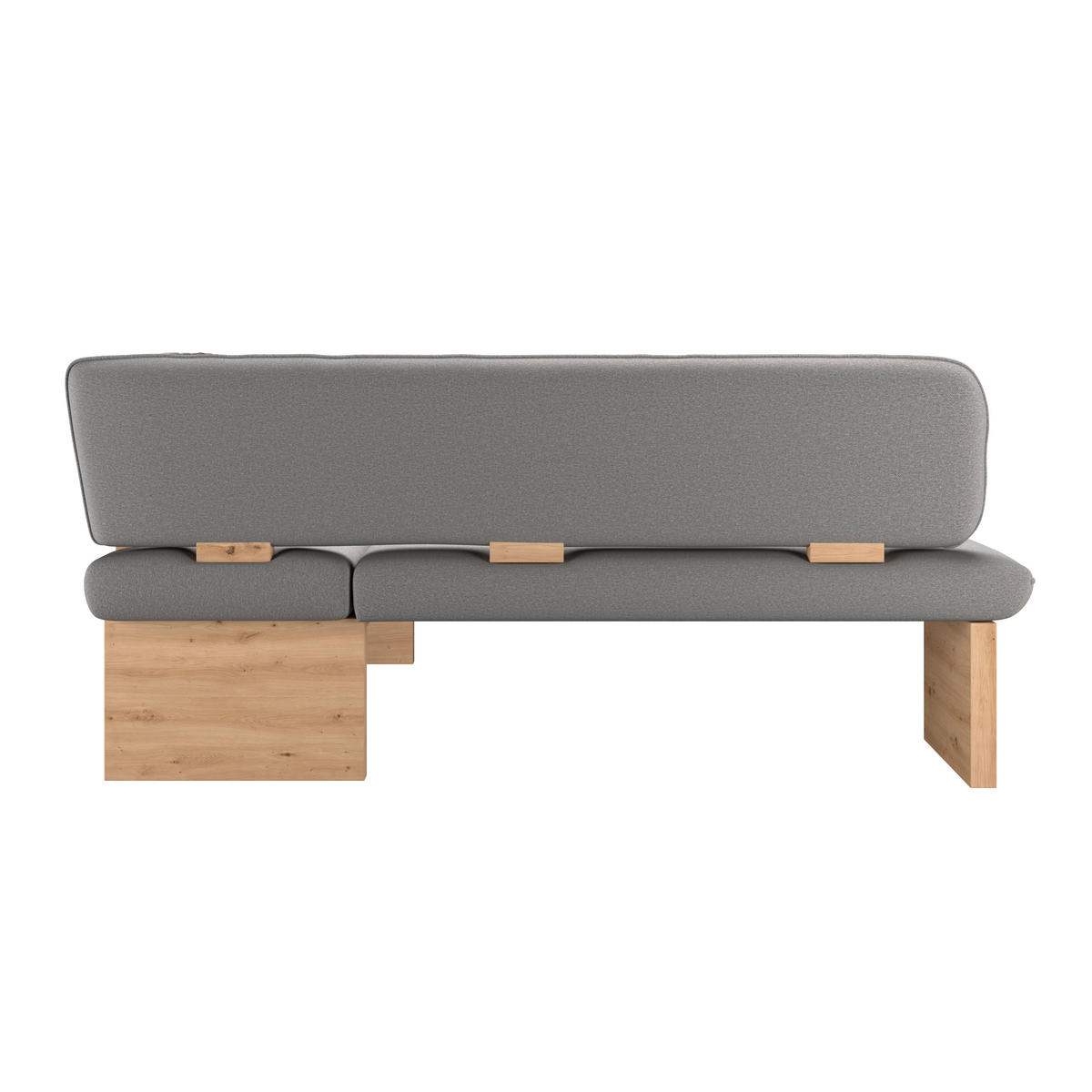 ECKBANK 212/170 cm Webstoff Dunkelgrau Eiche Sperrholz   - Eichefarben/Dunkelgrau, KONVENTIONELL, Holz/Textil (212/170cm) - Livetastic