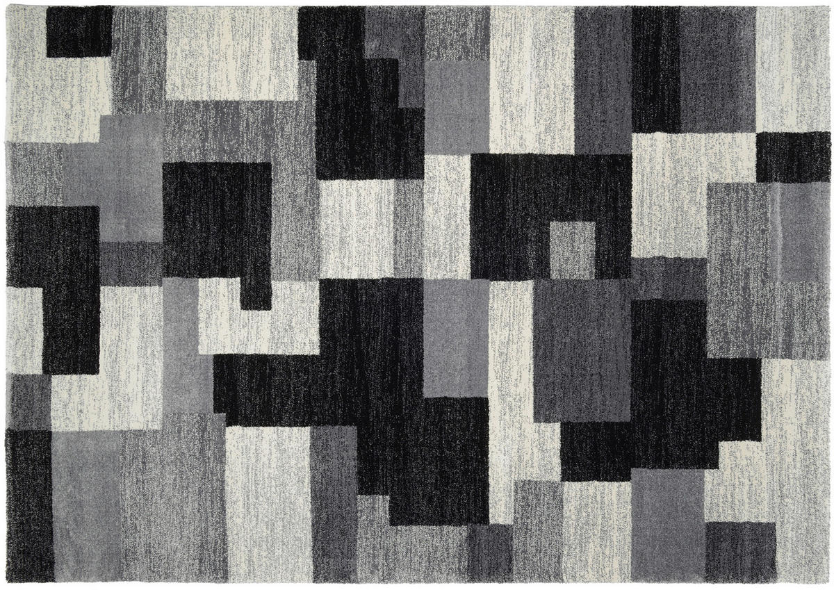 WEBTEPPICH 240/290 cm Astor Grid Grau, Schwarz  - Schwarz/Grau, Design, Textil (240/290cm) - Novel