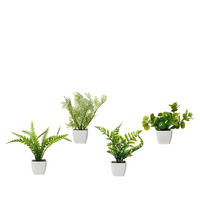 UMETNA RASTLINA   5/5/20 cm            - zelena/bela, Basics, umetna masa (5/5/20cm)