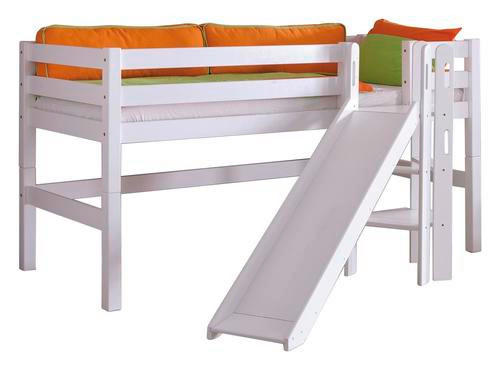 SPIELBETT Buche massiv 90/200 cm Weiß  - Weiß, Design, Holz (90/200cm) - MID.YOU