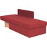 LIEGE in Rot Textil - Rot/Schwarz, Design, Kunststoff/Textil (142/90/87cm) - NOVEL