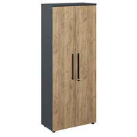 SKRINKA NA DOKUMENTY, antracitová, dub artisan, 80/196,4/40 cm - antracitová/dub artisan, Konventionell, kompozitné drevo (80/196,4/40cm) - Voleo