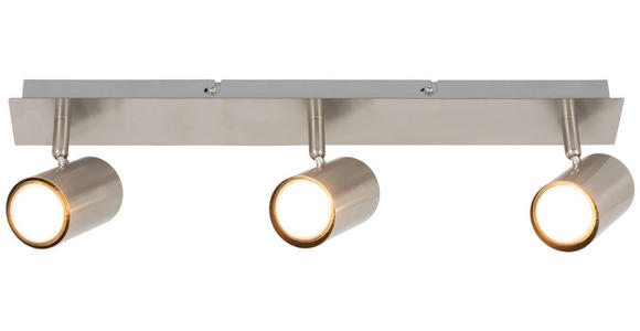 DECKENLEUCHTE 54/15/10,5 cm  - Nickelfarben, Trend, Metall (54/15/10,5cm) - Novel