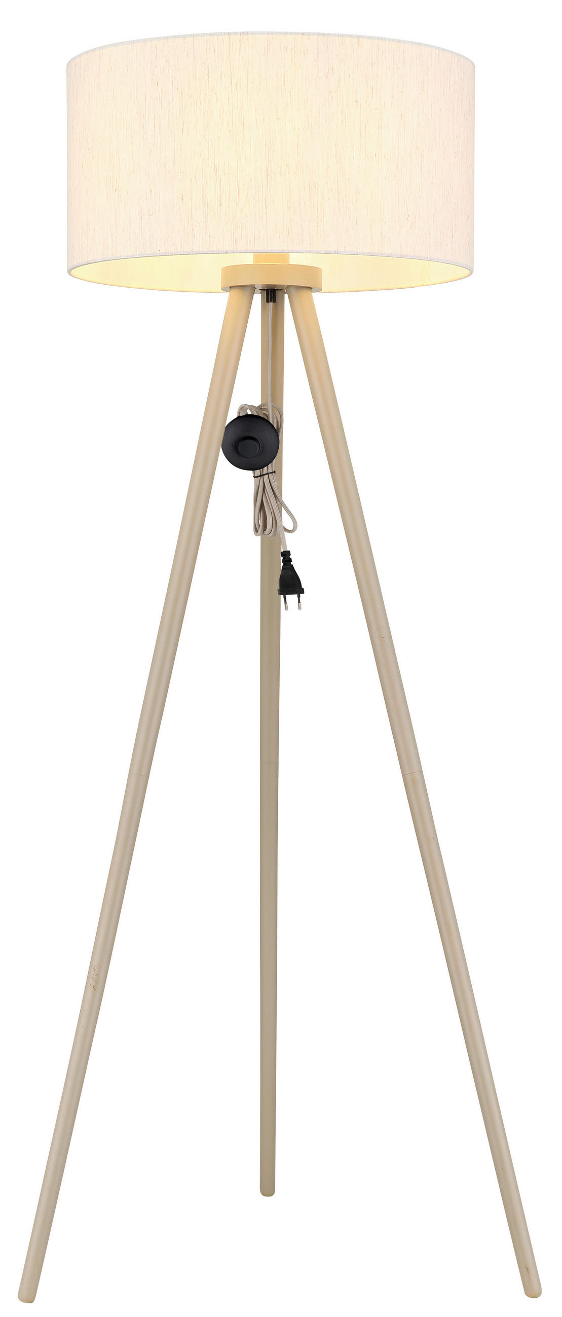 STEHLEUCHTE Stabilo 57/148 cm  - Sandfarben/Naturfarben, Natur, Holz/Textil (57/148cm) - Globo