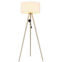 STEHLEUCHTE Stabilo 57/148 cm  - Sandfarben/Naturfarben, Natur, Holz/Textil (57/148cm) - Globo