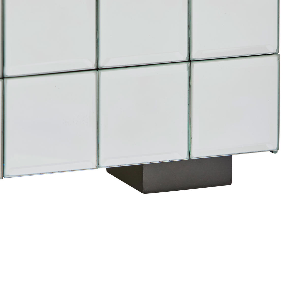 COUCHTISCH Spiegelglas quadratisch Klar  - Klar/Schwarz, Design, Glas/Holzwerkstoff (80/32/80cm) - MID.YOU