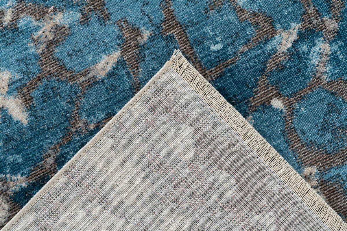 FLACHWEBETEPPICH 120 cm Dilan 400 Blau, Multicolor  - Blau/Multicolor, KONVENTIONELL, Textil (120cm)