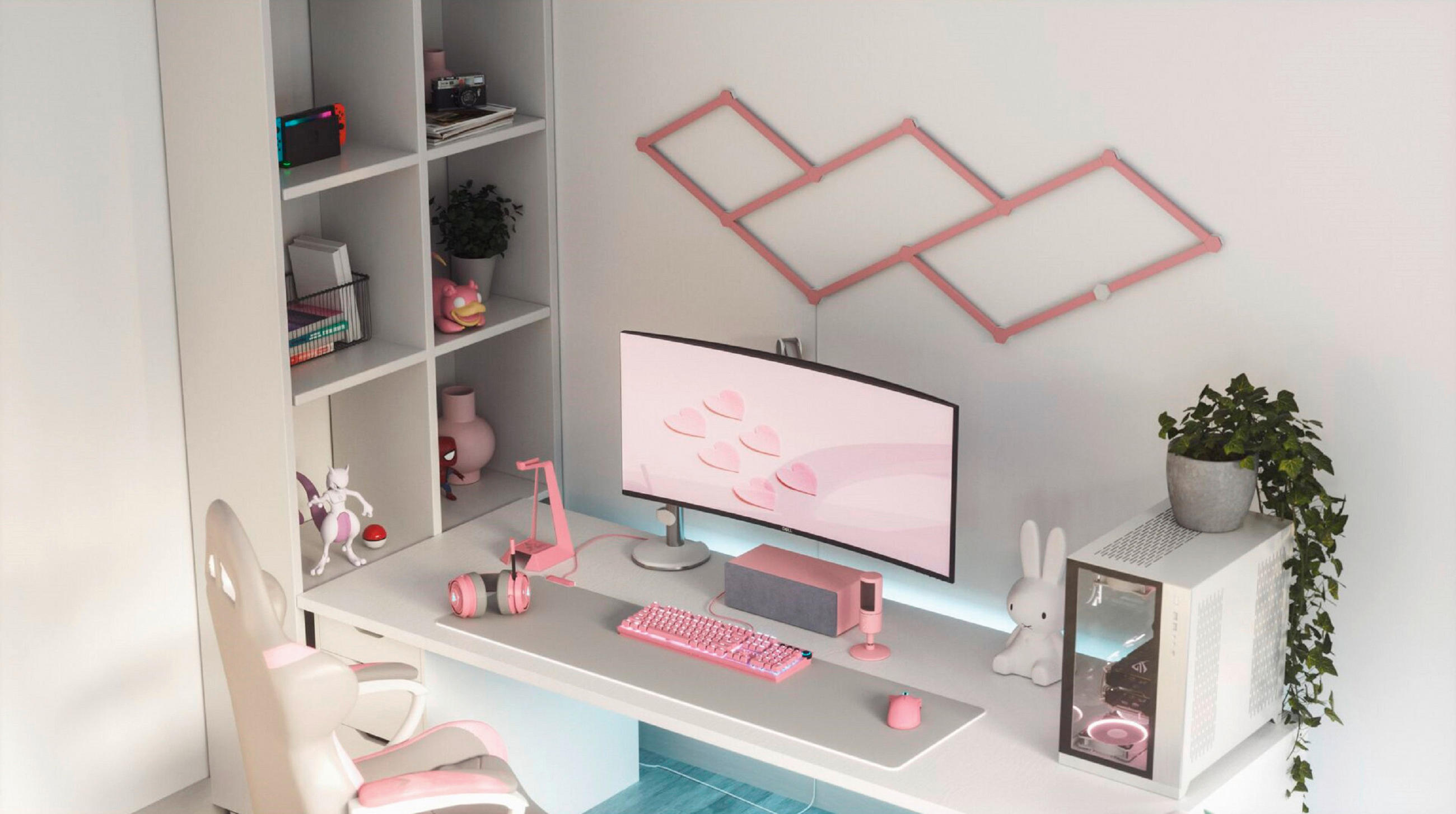 Nanoleaf Lines Skin Dekorative Verkleidung 25.93/0.21/0.95 cm   - Rosa, Basics, Kunststoff (25.93/0.21/0.95cm) - NANOLEAF