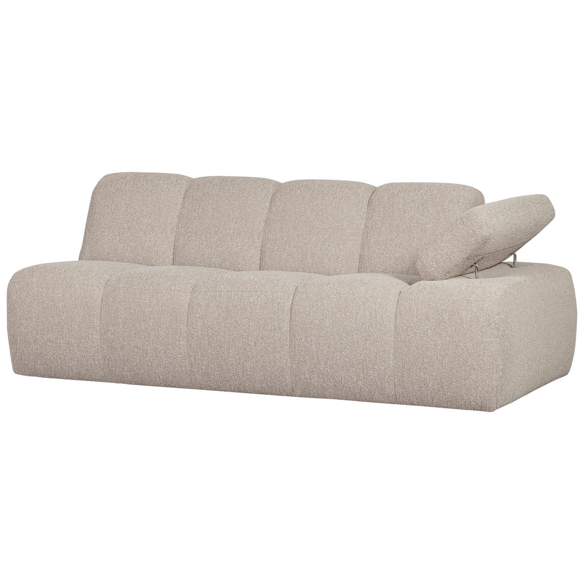 SOFAELEMENT Mojo in Bouclé Beige  - Beige/Schwarz, MODERN, Kunststoff/Textil (204/74/97cm) - Livetastic