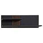 WANDBOARD Kernnussbaum furniert Anthrazit, Nussbaumfarben  - Anthrazit/Nussbaumfarben, Design, Holz/Holzwerkstoff (135/44/29cm) - Moderano