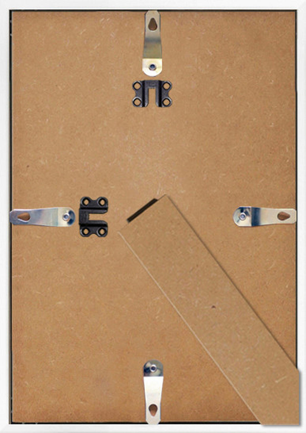 BILDERRAHMEN in Weiss Hochglanz  - Weiss Hochglanz, Basics, Glas/Papier (21/29,7/1,8cm)