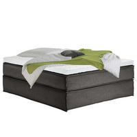 BOXSPRINGBETT 160/200 cm  in Anthrazit  - Anthrazit/Schwarz, Design, Textil (160/200cm) - home24