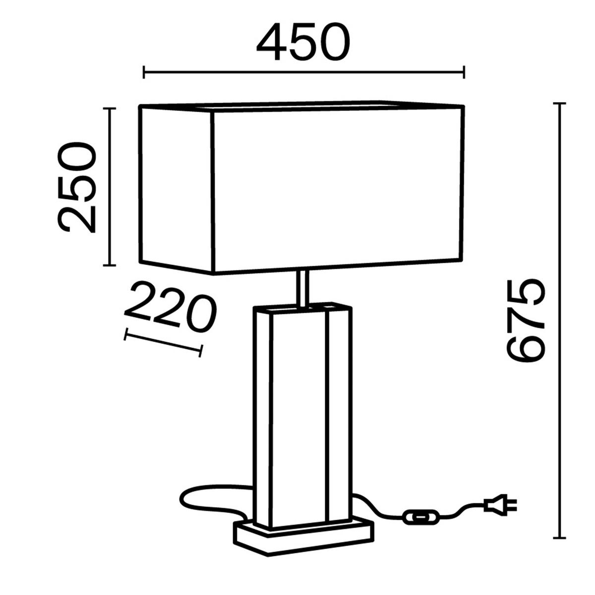 TISCHLEUCHTE 22/67,5/45 cm   - Messingfarben/Weiß, Trend, Textil/Stein (22/67,5/45cm) - MAYTONI