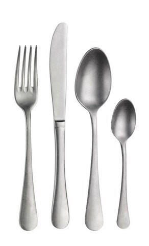 BESTECKSET STRESA STONE WASHED 24-teilig Stahl  - Edelstahlfarben, Basics, Metall (25,5/7/5,3cm) - Pintinox