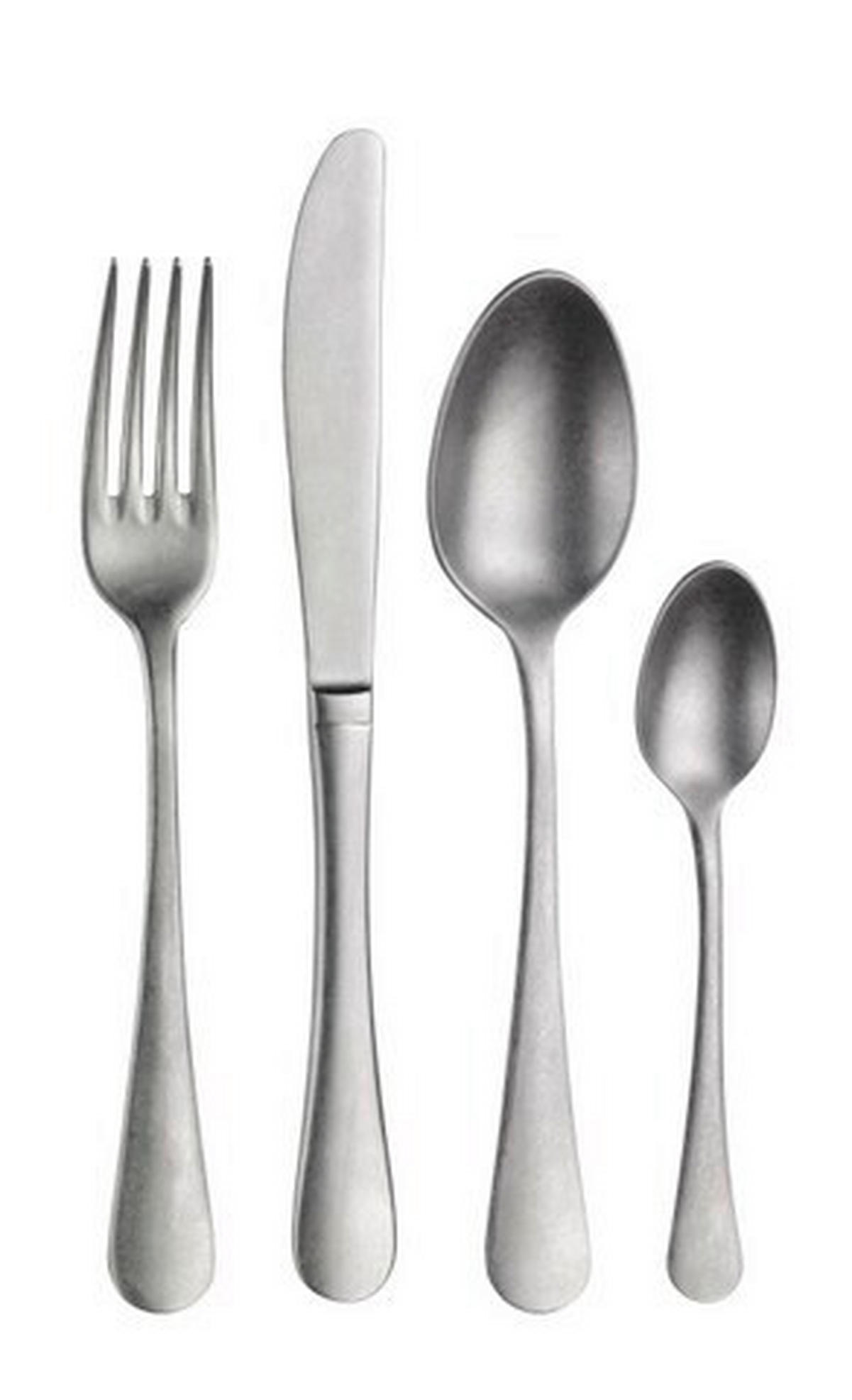 BESTECKSET STRESA STONE WASHED 24-teilig Stahl  - Edelstahlfarben, Basics, Metall (25,5/7/5,3cm) - Pintinox