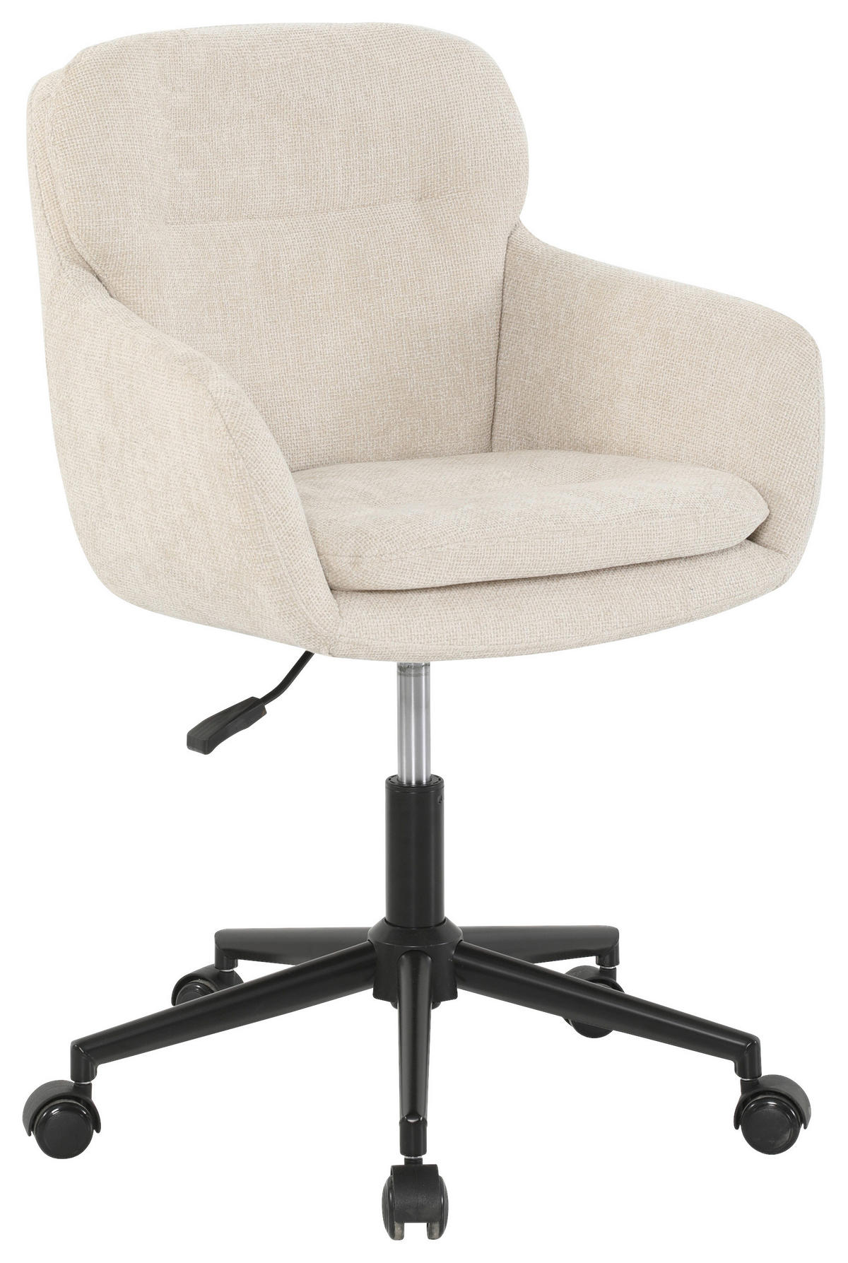DREHSTUHL  in Chenille Schwarz, Beige  - Beige/Schwarz, MODERN, Textil/Metall (58/79/89/59cm) - Livetastic