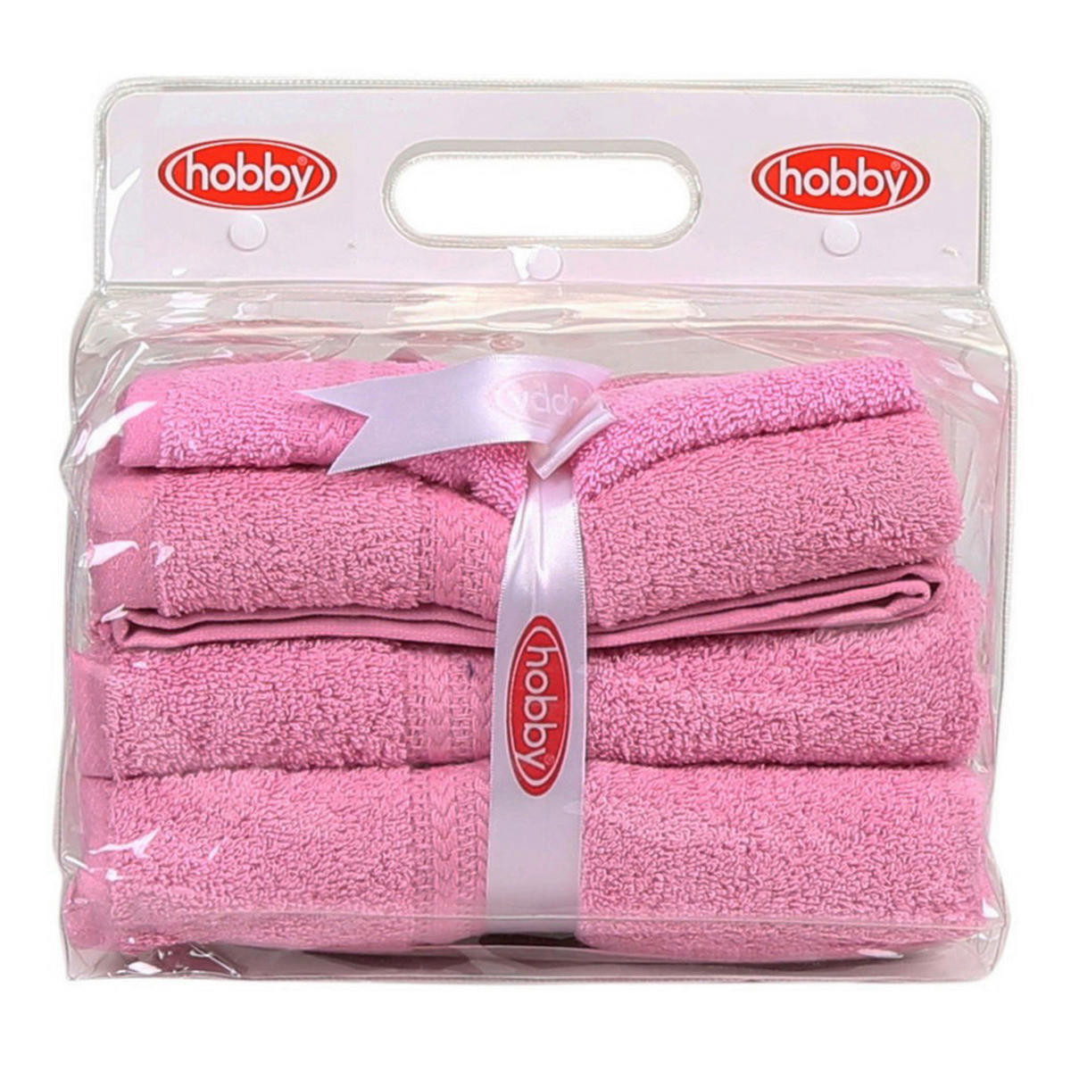 FROTTIERSET Pink 3-teilig  - Pink, Basics, Textil (30/50cm)