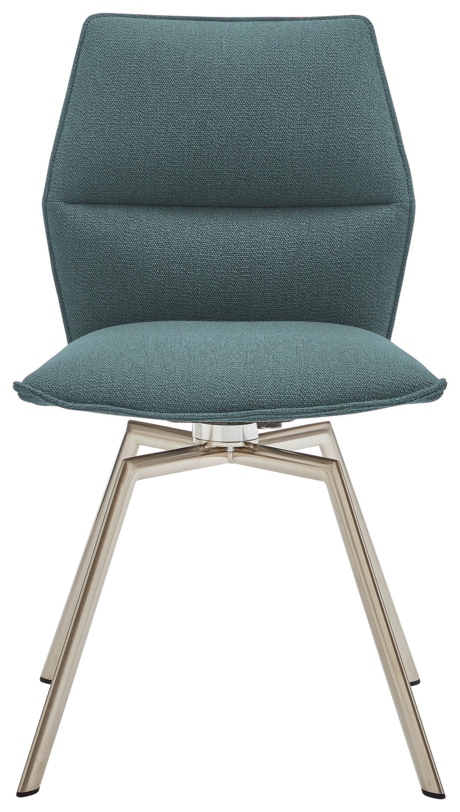 STUHL  in Stahl Metall, Textil  - Türkis/Edelstahlfarben, Design, Textil/Metall (49/86/60cm) - Venjakob