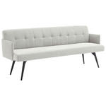 SITZBANK 206/85/69 cm Cord Hellgrau Metall  - Hellgrau/Schwarz, Design, Textil/Metall (206/85/69cm) - Johann Jakob